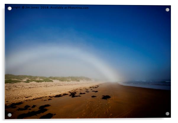 Fogbow on Druridge Bay Acrylic by Jim Jones