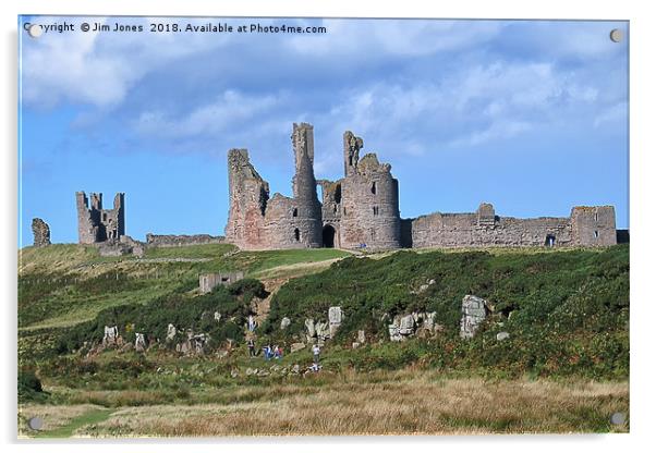 Dunstanburgh Castle, Northumberland Acrylic by Jim Jones