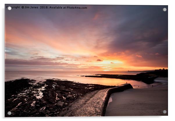 Cullercoats Bay at dawn Acrylic by Jim Jones