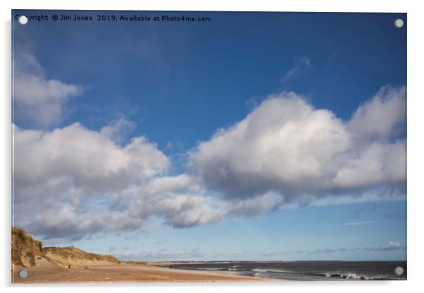 Under a big blue Northumbrian sky Acrylic by Jim Jones