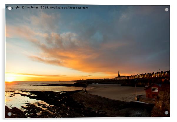 Another daybreak over Cullercoats Bay Acrylic by Jim Jones