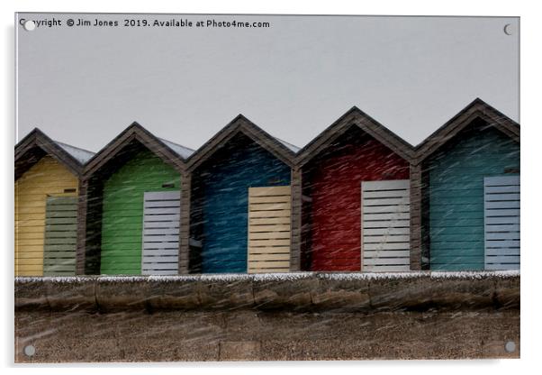 Beach Huts for hire - Heating recommended Acrylic by Jim Jones