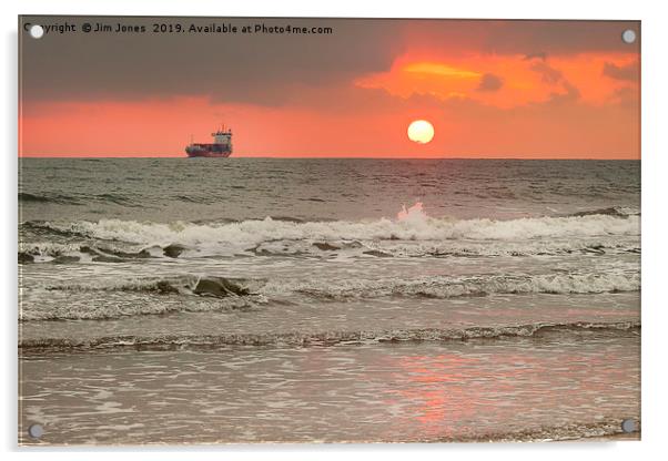 December Dawn over the North Sea (2) Acrylic by Jim Jones