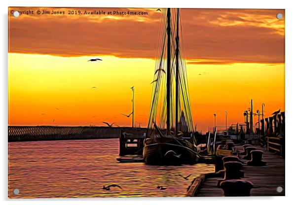 Artistic Tall Ship Acrylic by Jim Jones