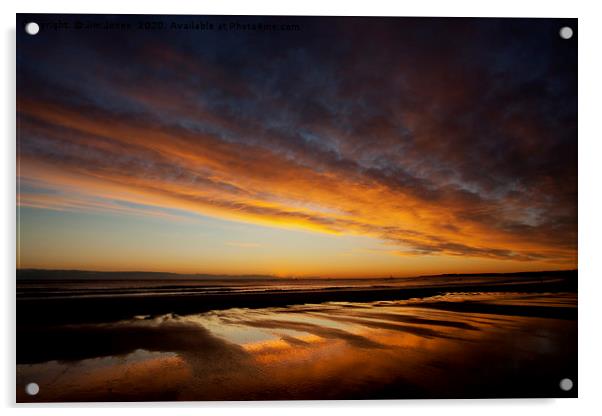 Waiting for Sunrise on Blyth beach Acrylic by Jim Jones
