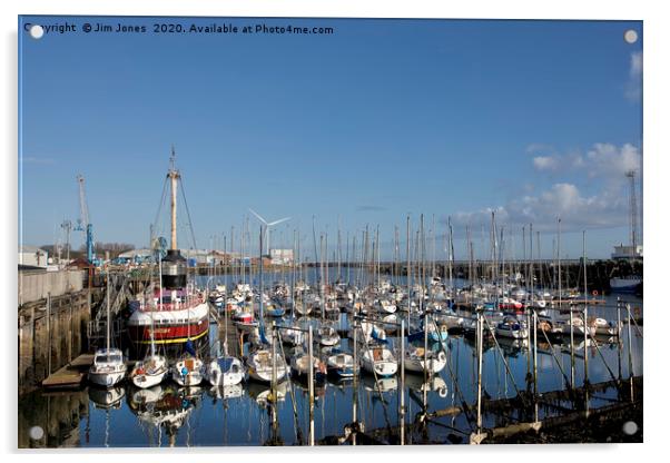 The Marina at South Harbour, Blyth, Northumberland Acrylic by Jim Jones