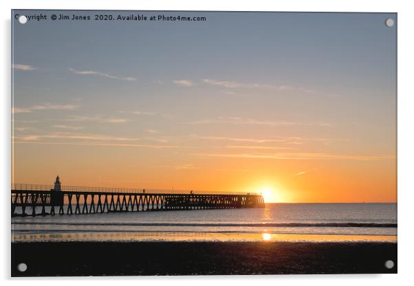 North Sea Sunrise. Acrylic by Jim Jones