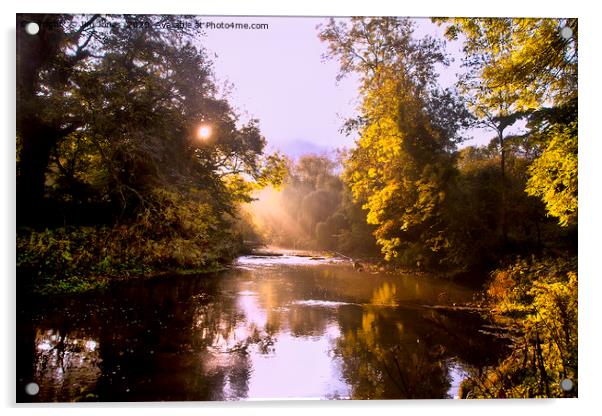 Autumn Sunshine on the River Blyth (2) Acrylic by Jim Jones