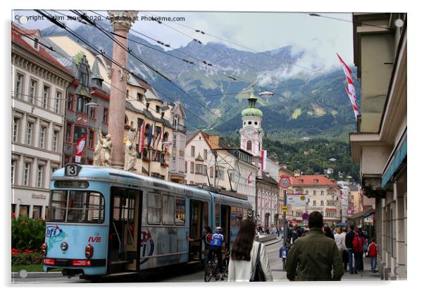 Innsbruck street scene Acrylic by Jim Jones