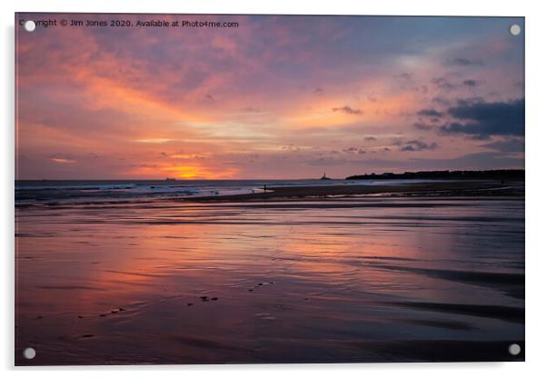 December Dawn on the beach at Blyth Acrylic by Jim Jones
