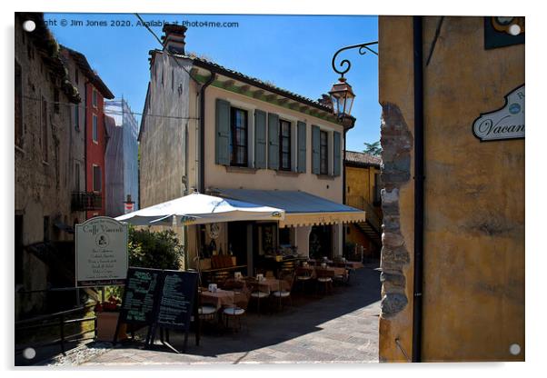 Caffe Visconti, Borghetto sul Mincio Acrylic by Jim Jones