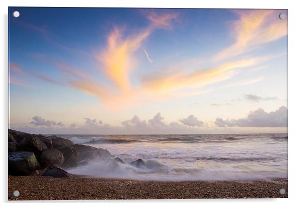 Milford sunset and seascape Acrylic by Ian Jones