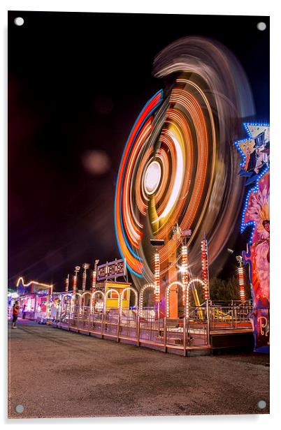 Fairground ride Acrylic by Ian Jones