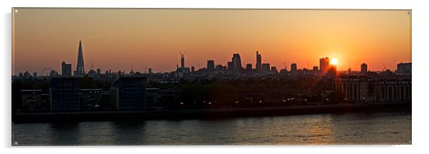 London Sunset Acrylic by John Wilmshurst
