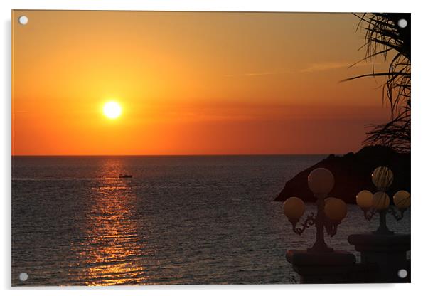 Ibiza Sunset Acrylic by James Palmer