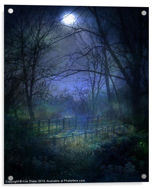 Moonlit Walk Acrylic by Kim Slater