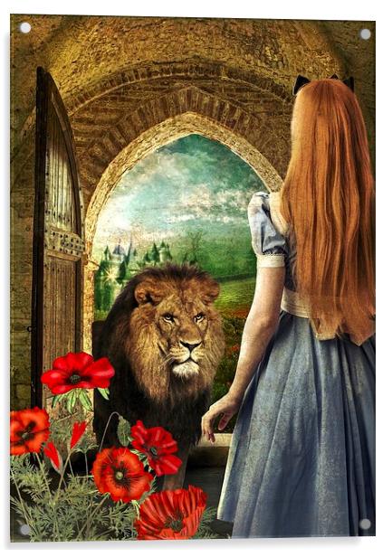 Dorothy and the Lion Acrylic by Kim Slater