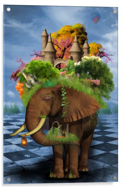 Elephant and Castle Acrylic by Kim Slater