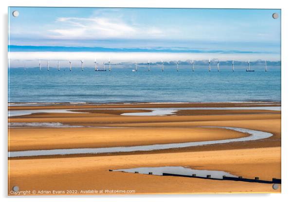 Rhyl Flats Offshore Wind Farm Acrylic by Adrian Evans