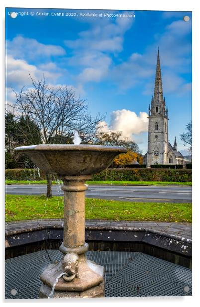 Marble Church Bodelwyddan Wales Acrylic by Adrian Evans