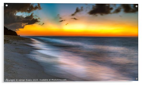 Beach Sunset Philippines Acrylic by Adrian Evans