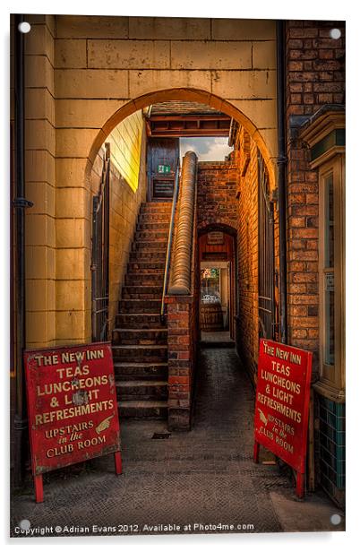 Victorian Pub Passage Acrylic by Adrian Evans