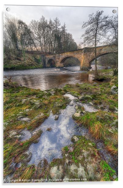 Froncysyllte Bridge Llangollen Acrylic by Adrian Evans