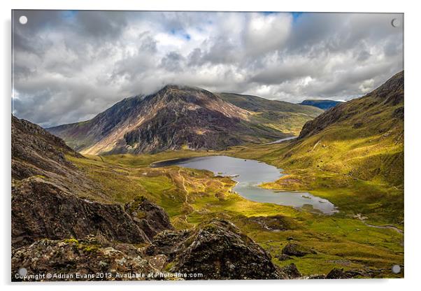 Idwal Lake Acrylic by Adrian Evans