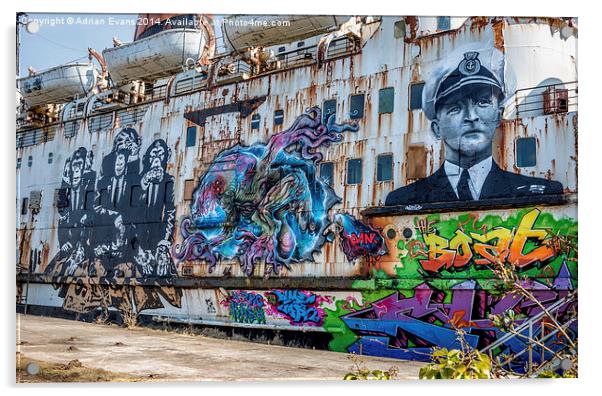 Duke of Lancaster Ship Mostyn Docks Acrylic by Adrian Evans