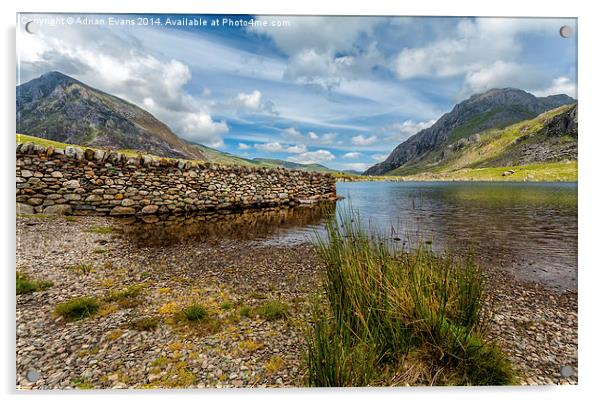 Llyn Idwal Snowdonia Wales Acrylic by Adrian Evans