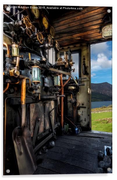 Steam Locomotive Footplate Acrylic by Adrian Evans