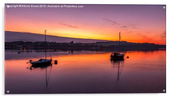 Y Felinheli Port Wales Acrylic by Adrian Evans