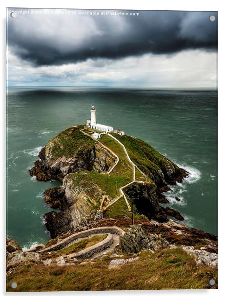 South Stack Lighthouse Anglesey Acrylic by Adrian Evans