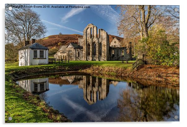 Abbey Reflection Acrylic by Adrian Evans