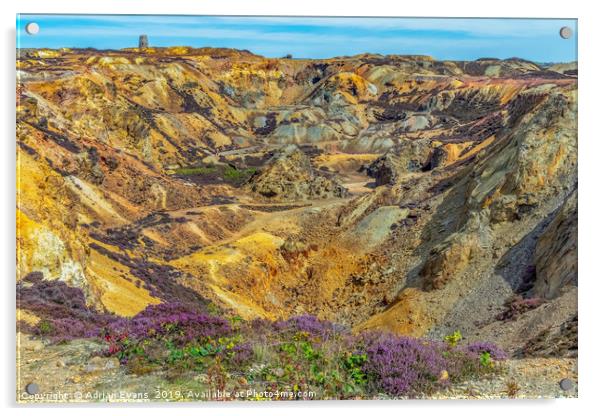 Parys Mountain Mine Acrylic by Adrian Evans