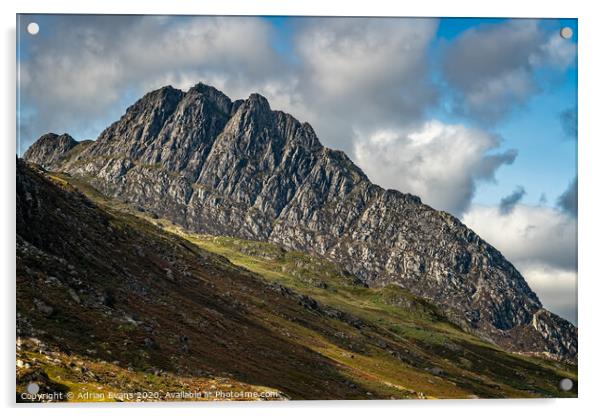 Tryfan Mountain East Face Wales Acrylic by Adrian Evans