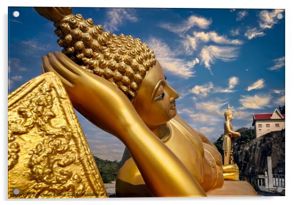 Khao Krailat Temple Buddha thailand Acrylic by Adrian Evans