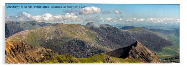 Mount Snowdon Summit View Acrylic by Adrian Evans