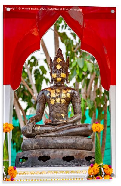 Buddha Bangkok Thailand Acrylic by Adrian Evans