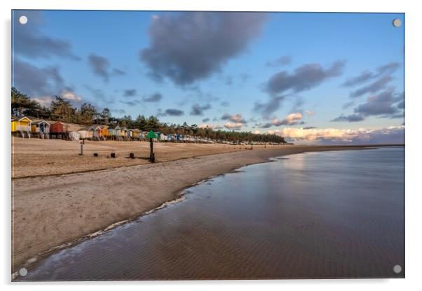 Early morning on Wells beach  Acrylic by Gary Pearson