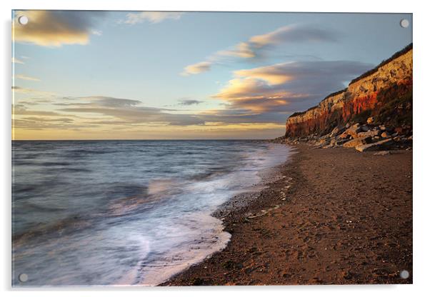 Hunstanton cliffs and sea Acrylic by Gary Pearson