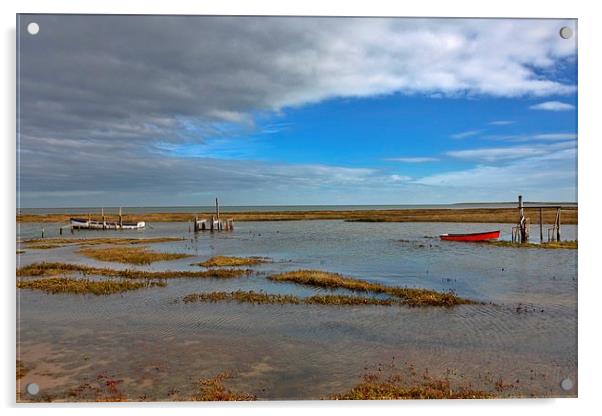 High tide at Thornham Acrylic by Gary Pearson