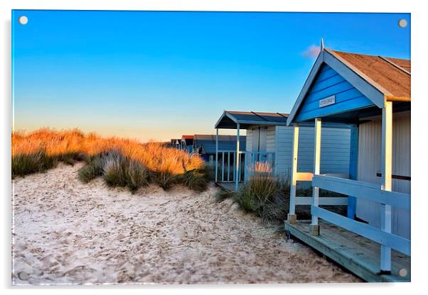 Old Hunstanton beach huts Acrylic by Gary Pearson