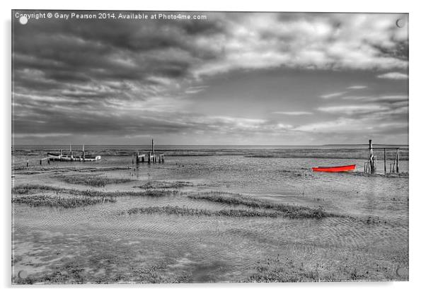 The red rowing boat Acrylic by Gary Pearson