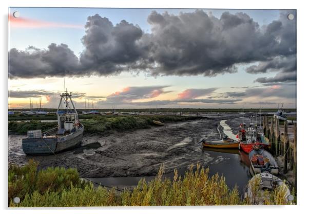 Brancaster Staithe harbour     Acrylic by Gary Pearson