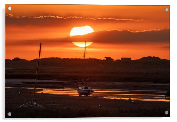 Sunset at Brancaster Staithe  Acrylic by Gary Pearson