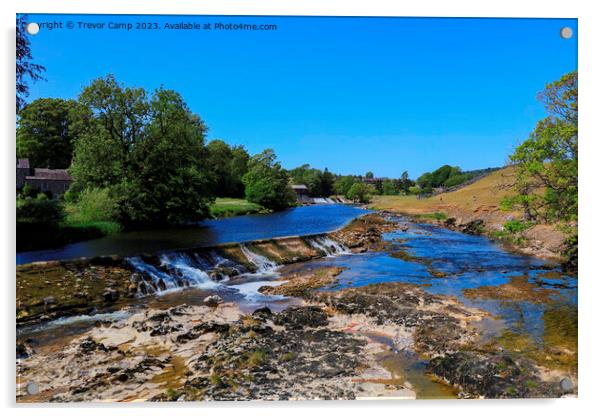 Stunning Wharfedale at Linton Falls Acrylic by Trevor Camp