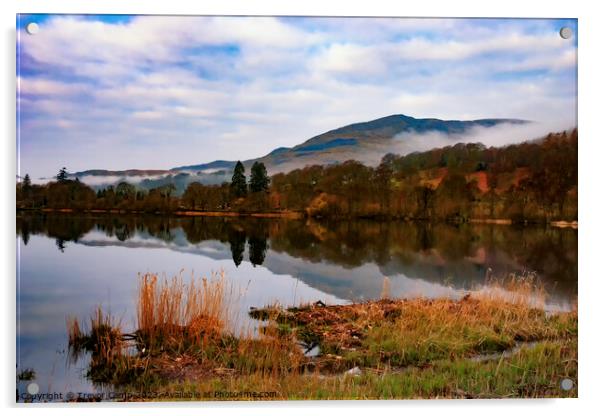 Coniston Morning Acrylic by Trevor Camp