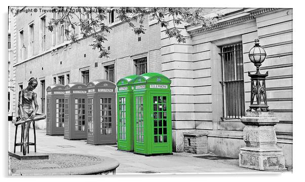 Covent Garden Boxes Acrylic by Trevor Camp