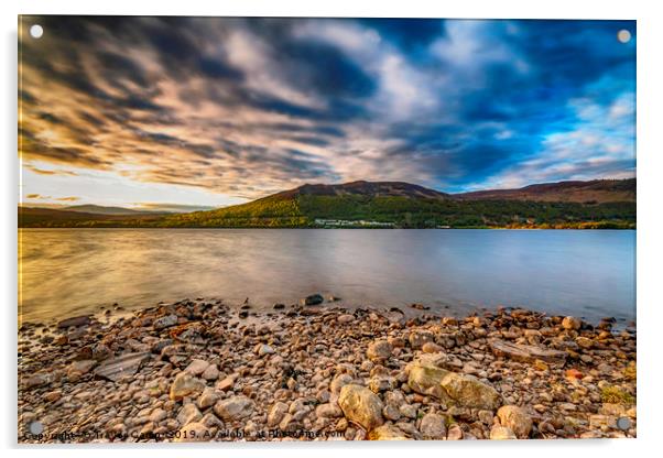 Twilight Storm over Loch Rannoch Acrylic by Trevor Camp